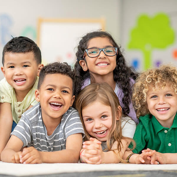group of young children smiling